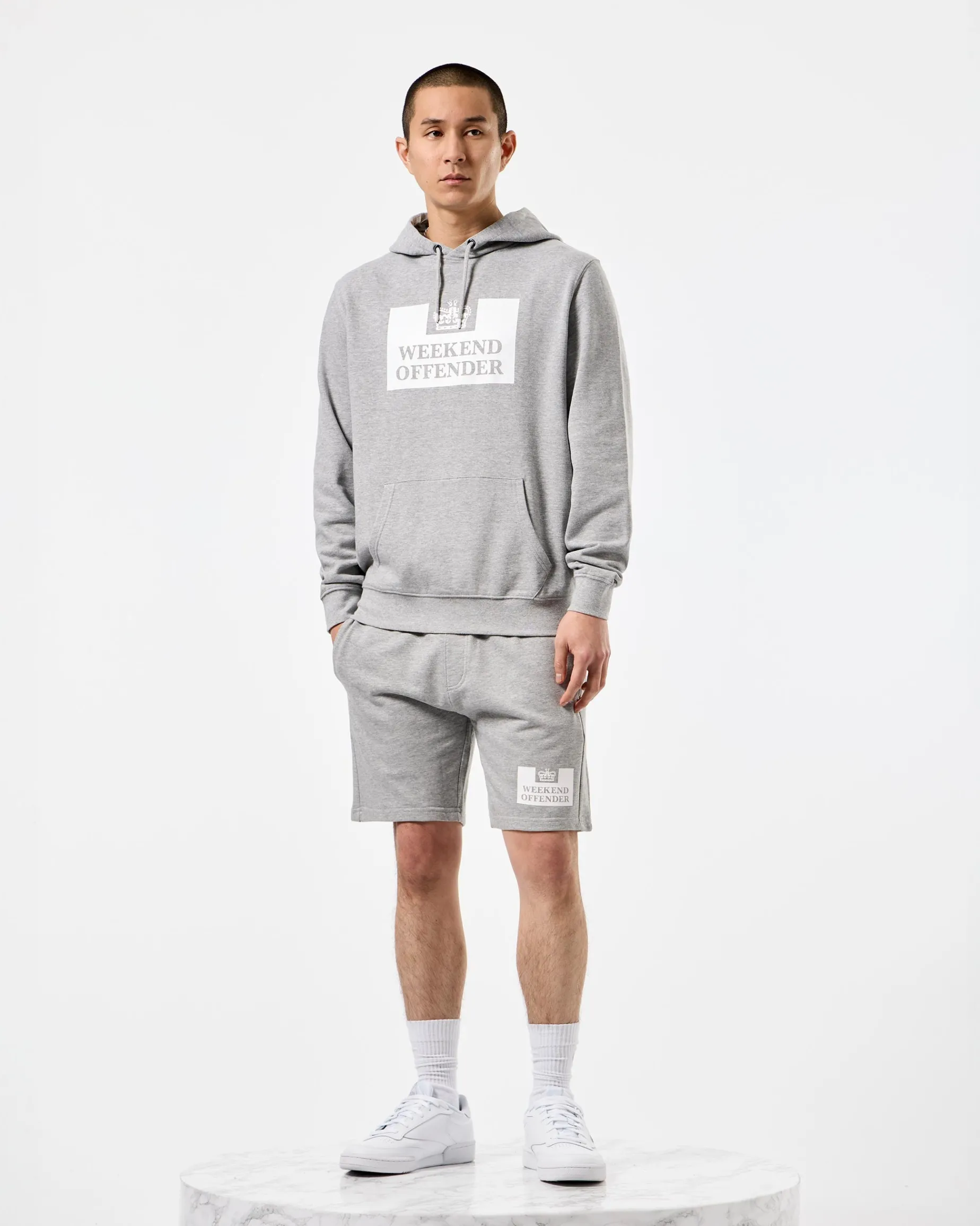 Action Classic Shorts Graumeliert