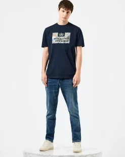 Badman Grafik T-Shirt Marine