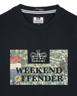 Badman Grafik T-Shirt Marine