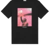 Bagliore Grafik-T-Shirt Schwarz