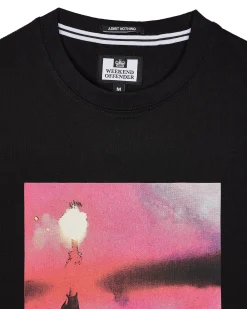 Bagliore Grafik-T-Shirt Schwarz