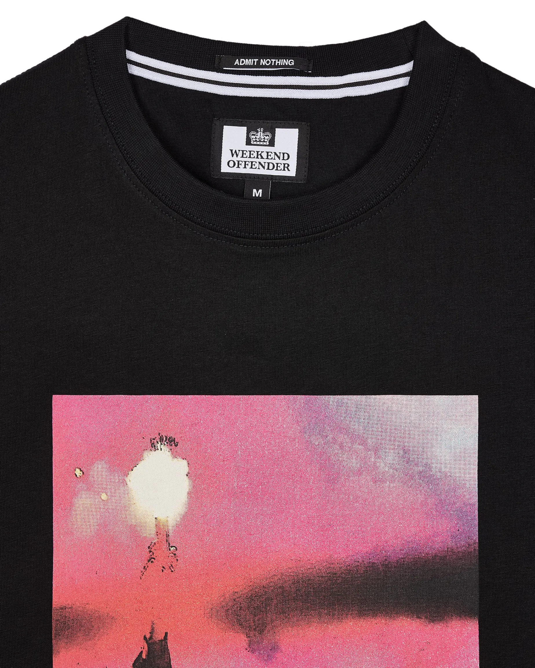 Bagliore Grafik-T-Shirt Schwarz