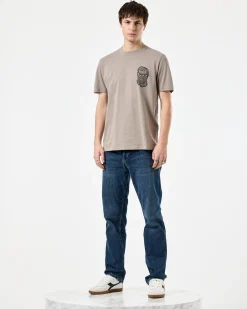 Bali Grafik T-Shirt Rindenbraun