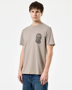 Bali Grafik T-Shirt Rindenbraun