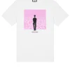 Übergröße - Supernova Grafik T-Shirt Weiß/Pink