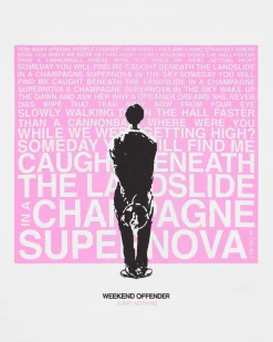 Übergröße - Supernova Grafik T-Shirt Weiß/Pink