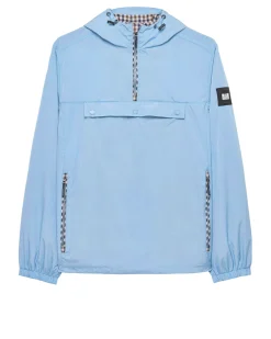 Überkopfjacke mit Manaus-Karomuster, Meeresblau