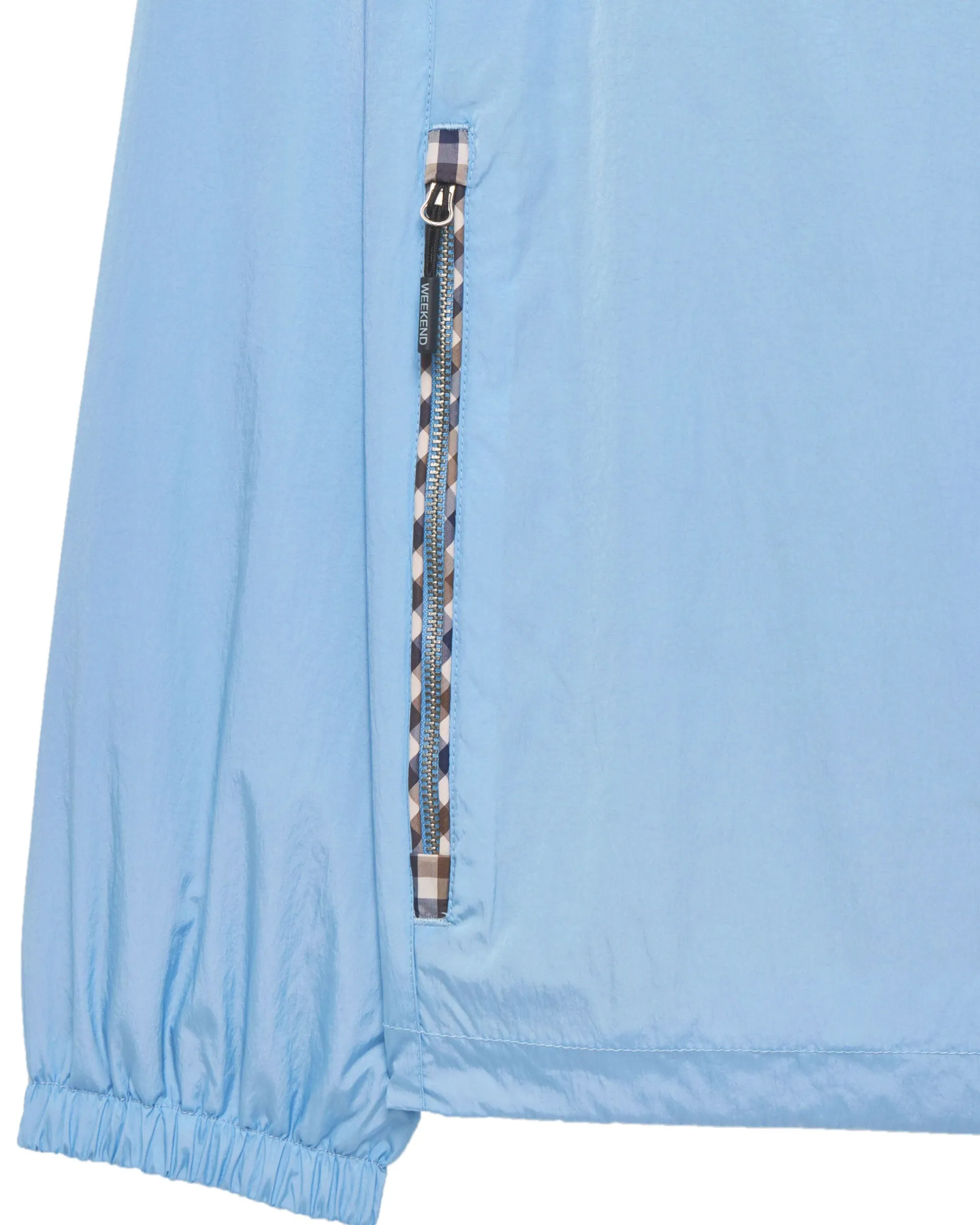 Überkopfjacke mit Manaus-Karomuster, Meeresblau