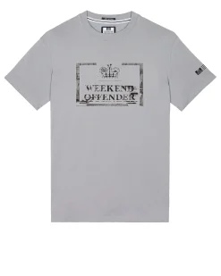 Bonpensiero Grafik-T-Shirt Rauchgrau