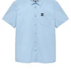 Borak Kurzarmhemd Ocean Wave Blau