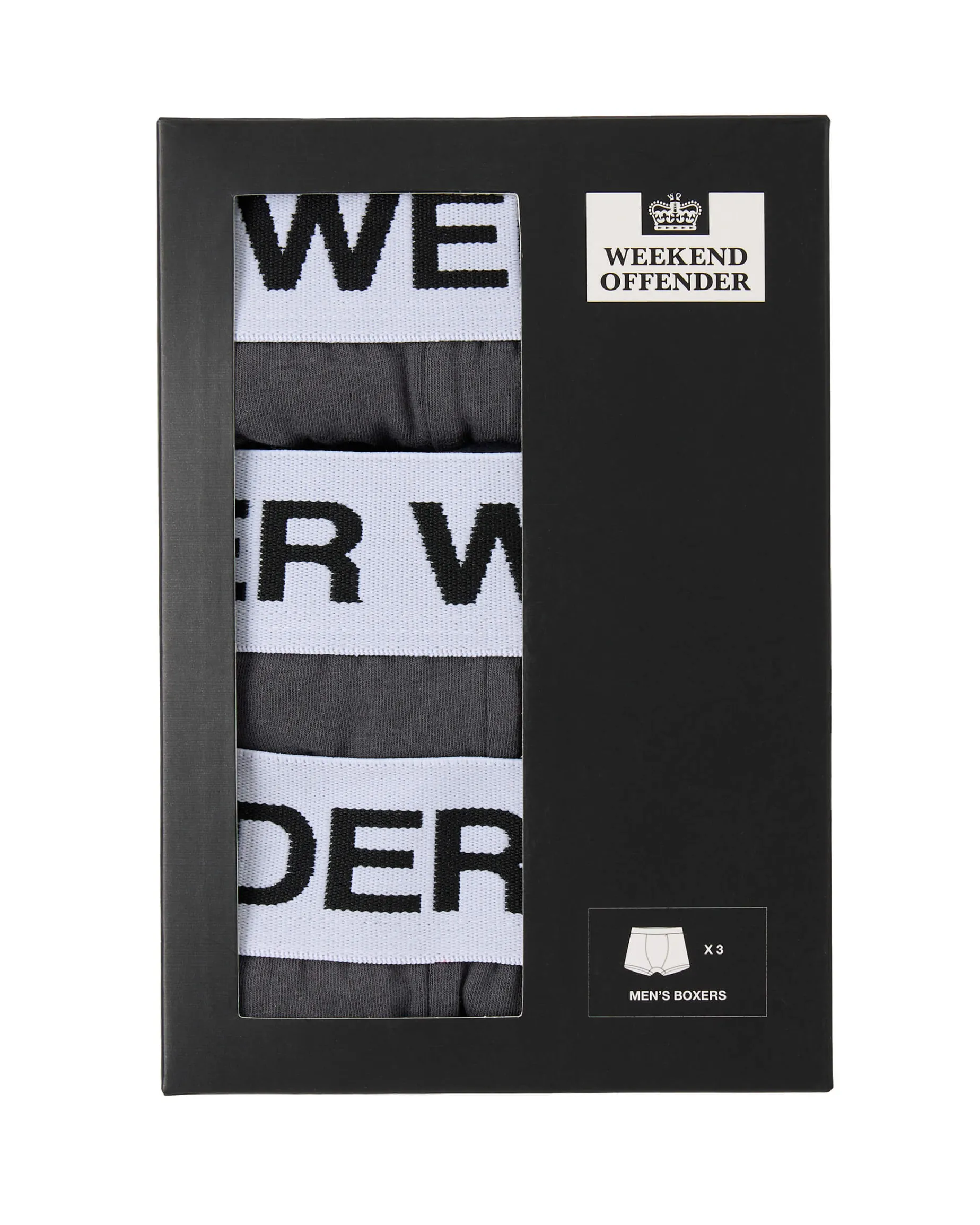 Boxershorts 3er-Pack Dunkelgrau