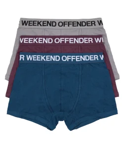 Boxershorts 3er-Pack Hellgrau/ Deep Plum/ Wacholderblau