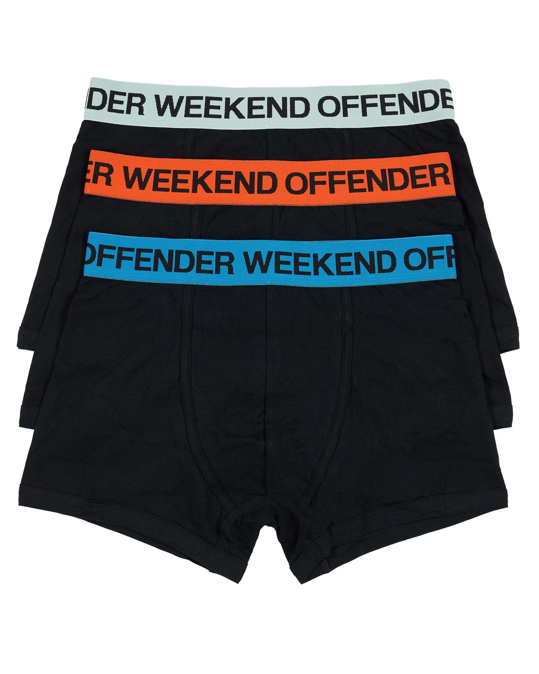 Boxershorts 3er-Pack Orangenschale/ Azurblau/ Mintteegrün