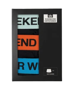 Boxershorts 3er-Pack Orangenschale/ Azurblau/ Mintteegrün
