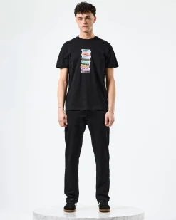 1995 B-Seiten Grafik T-Shirt Schwarz