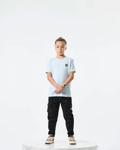 Cannon Beach T-Shirt für Kinder, Ozeanwelle, Blau