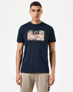 Caps Grafik T-Shirt Marine