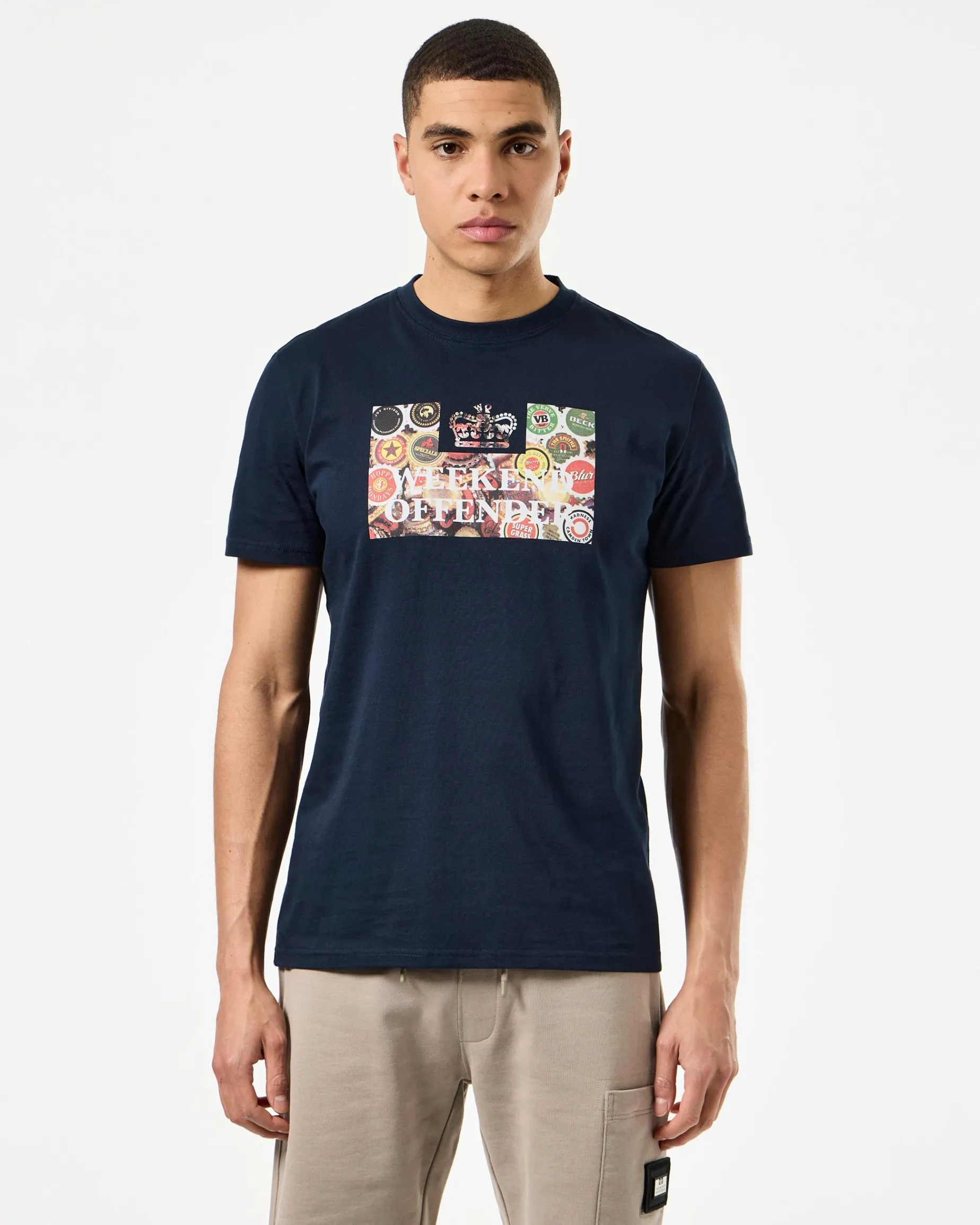 Caps Grafik T-Shirt Marine