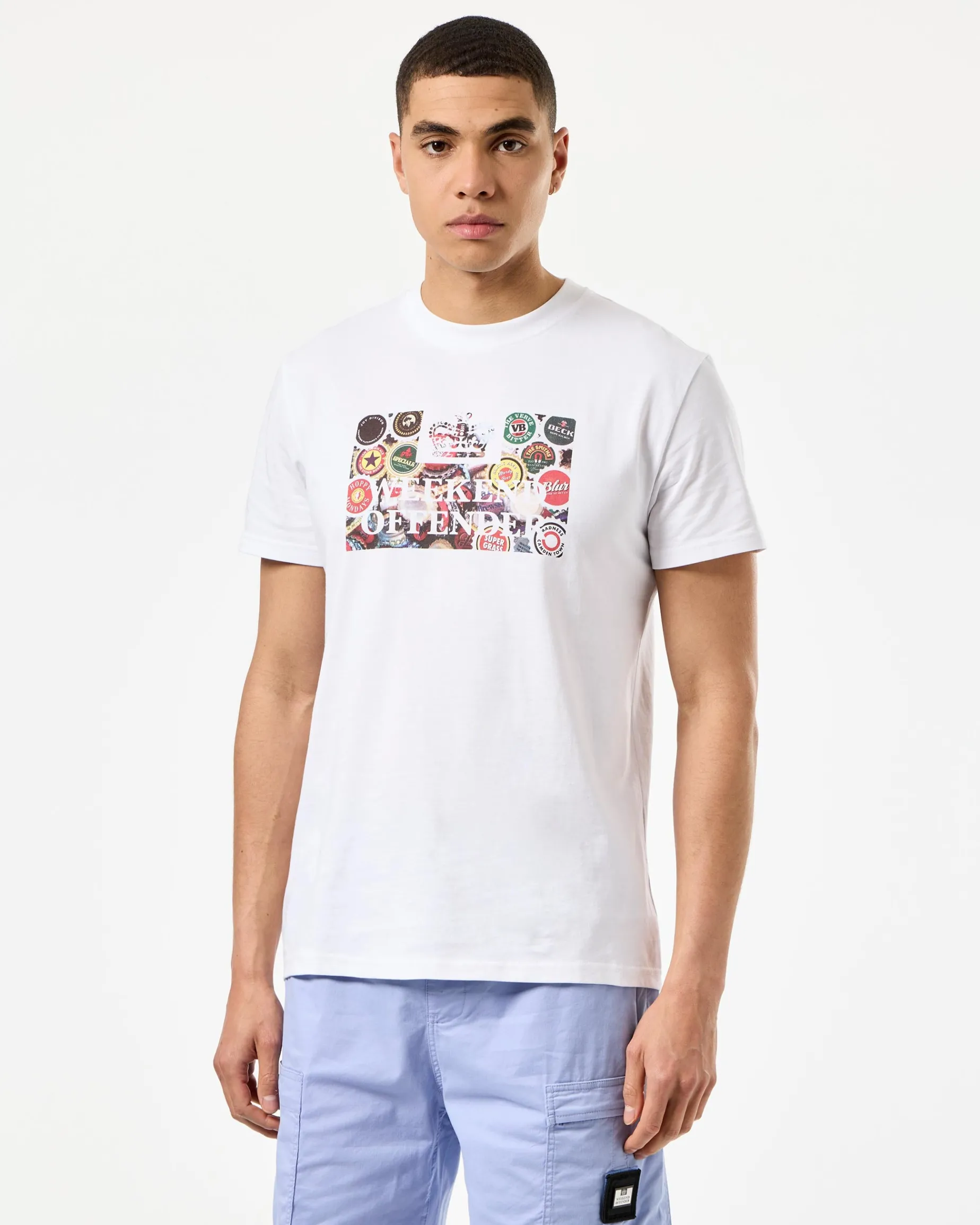 Caps Grafik T-Shirt Weiß