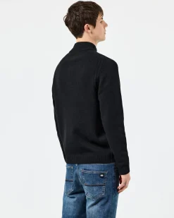 Castillos – Gestrickter Pullover aus Wolle mit Viertelhalsausschnitt,