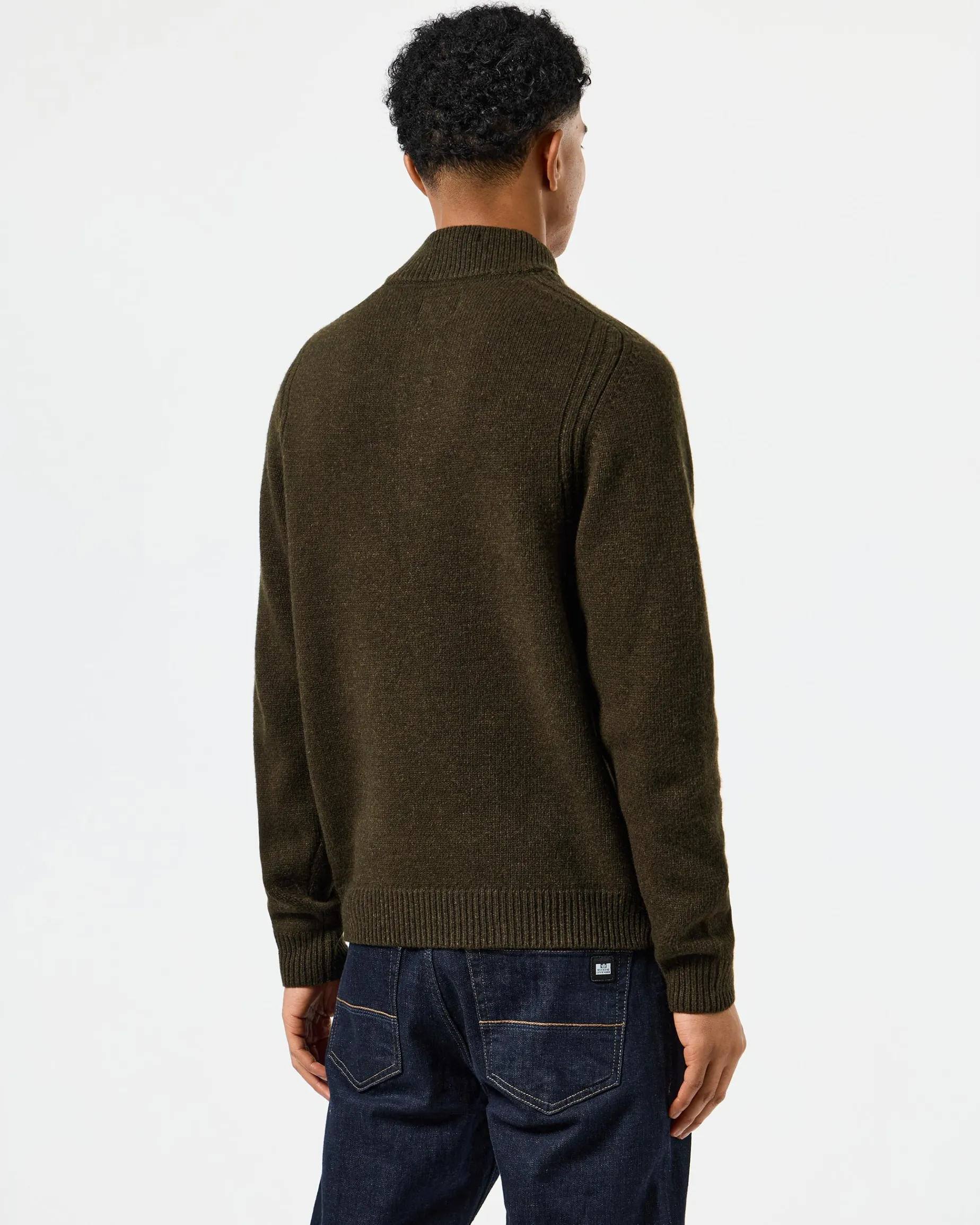 Castillos – Gestrickter Pullover aus Wolle mit Viertelhalsausschnitt,