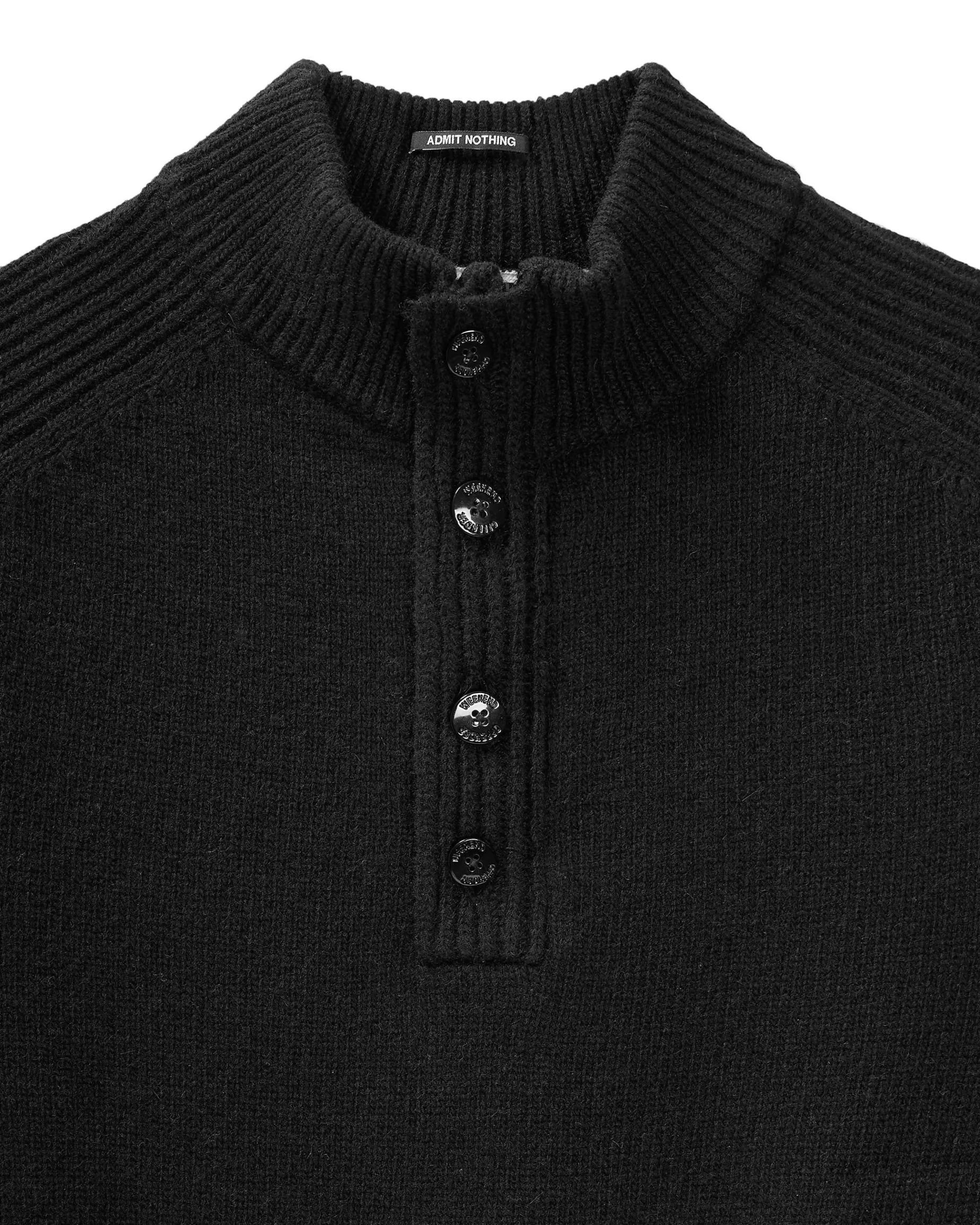 Castillos – Gestrickter Pullover aus Wolle mit Viertelhalsausschnitt,