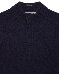 Castillos – Gestrickter Pullover aus Wolle mit Viertelhalsausschnitt,