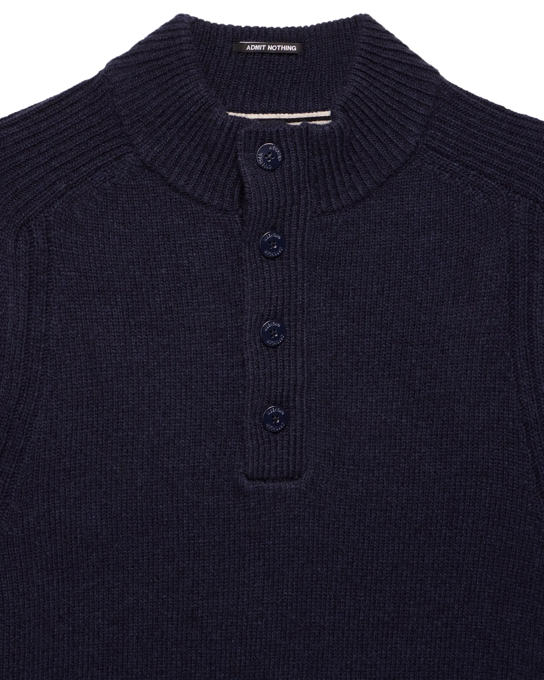 Castillos – Gestrickter Pullover aus Wolle mit Viertelhalsausschnitt,