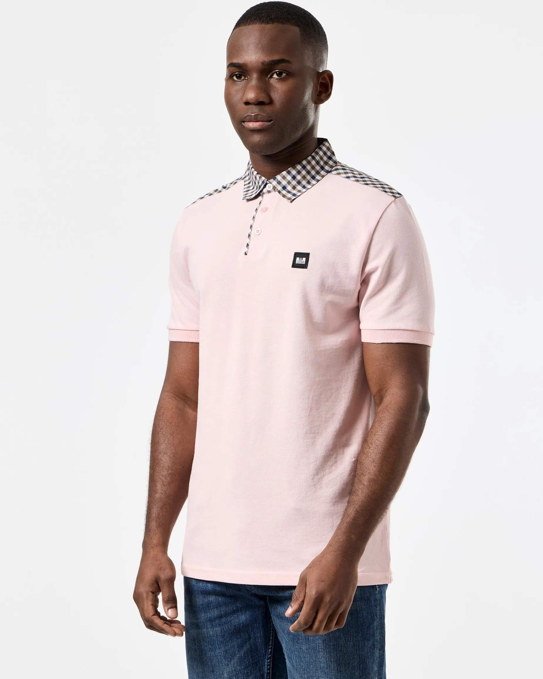 Costa Poloshirt Hellrosa/Mittelgrau