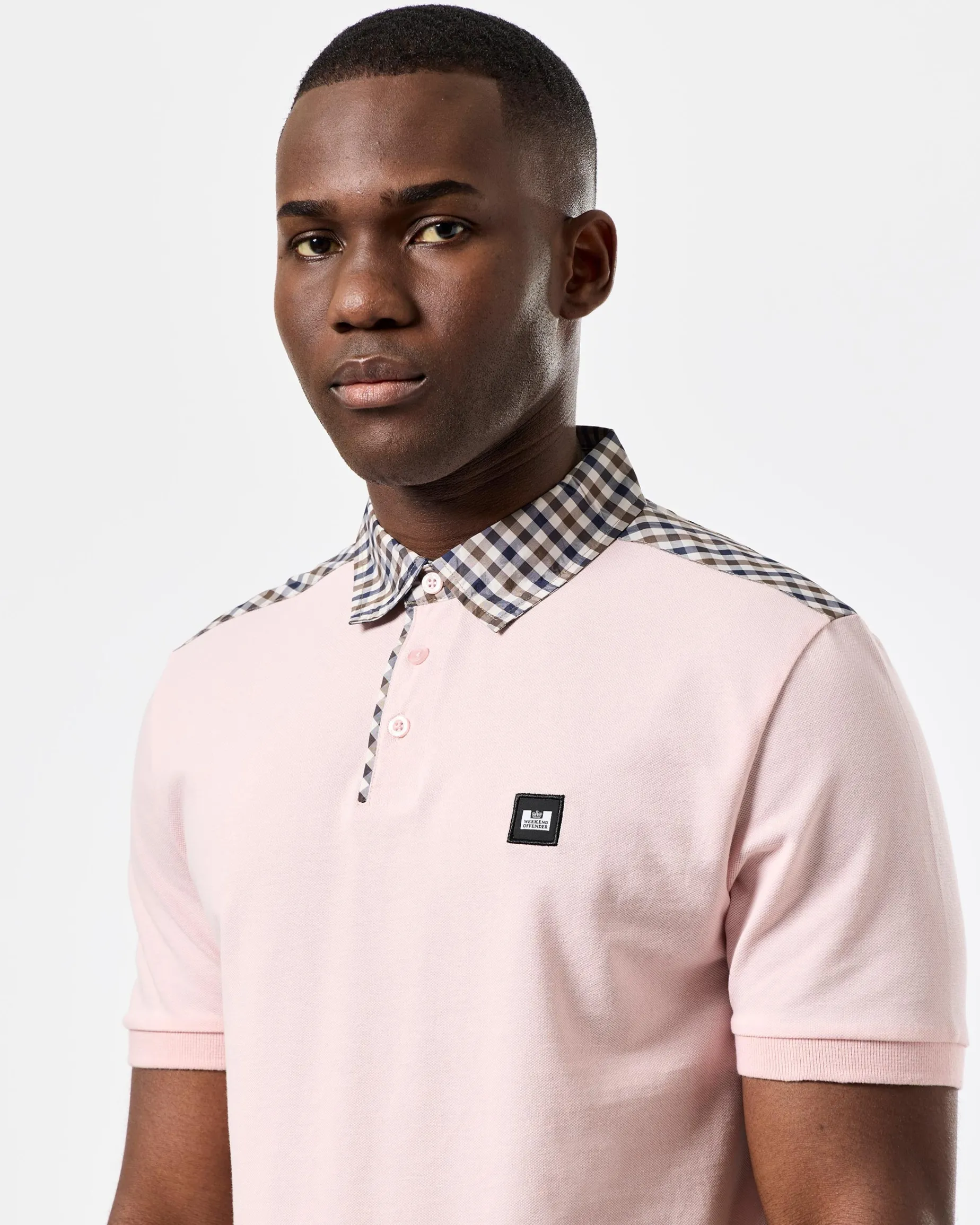 Costa Poloshirt Hellrosa/Mittelgrau