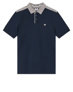 Costa Poloshirt Marineblau/Mid House Check