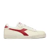 Diadora Game L Low Waxed Sneakers Weiß/Roter Pfeffer