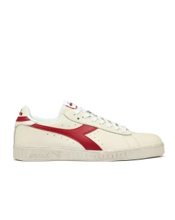 Diadora Game L Low Waxed Sneakers Weiß/Roter Pfeffer