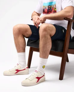 Diadora Game L Low Waxed Sneakers Weiß/Roter Pfeffer