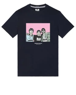 Diego Grafik-T-Shirt Marineblau