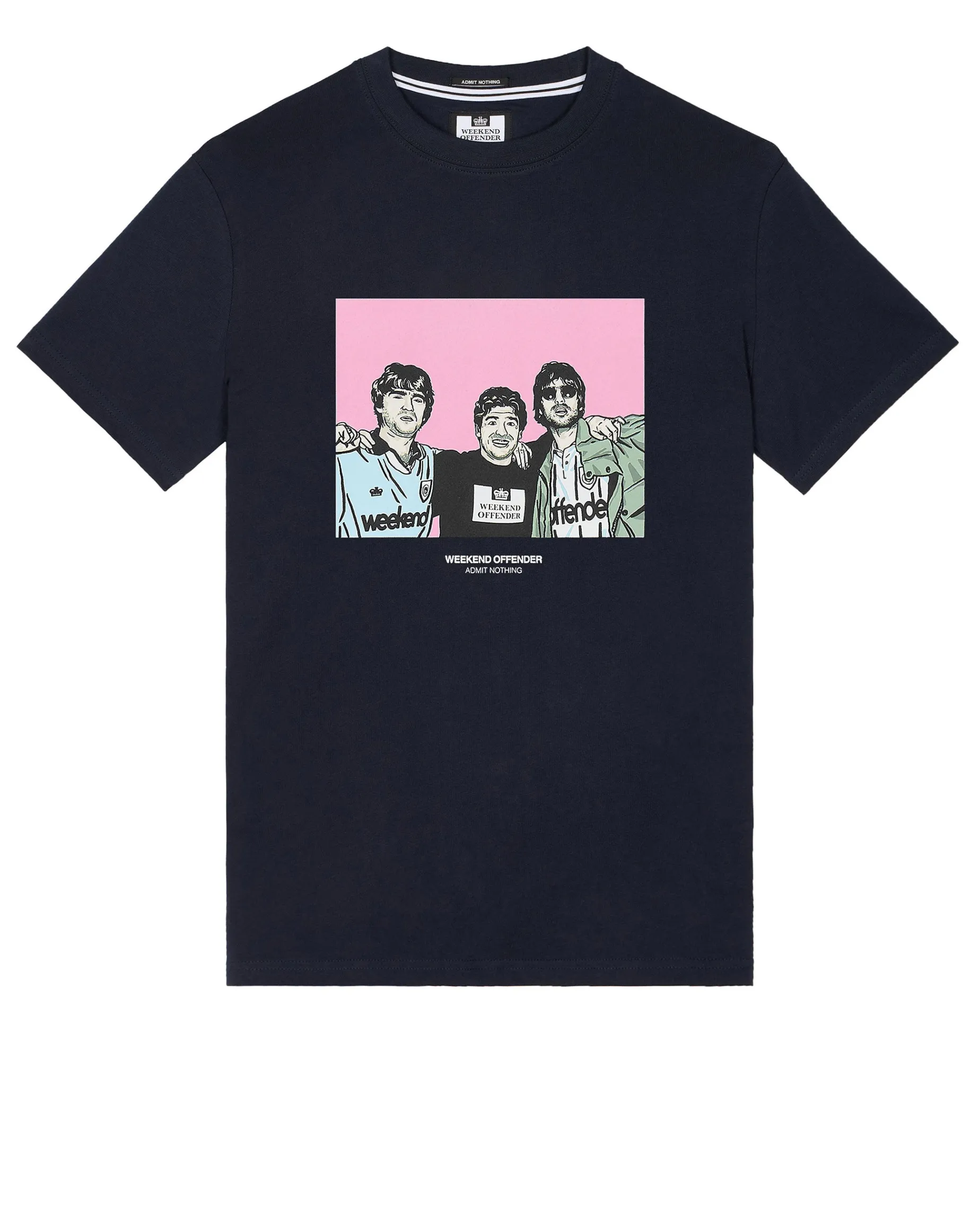 Diego Grafik-T-Shirt Marineblau
