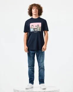 Diego Grafik-T-Shirt Marineblau