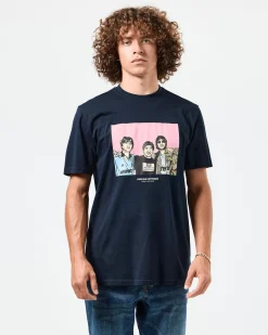 Diego Grafik-T-Shirt Marineblau