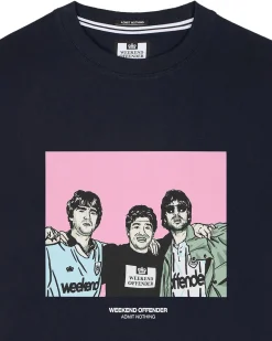 Diego Grafik-T-Shirt Marineblau