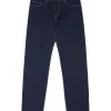 444 Easy Jeans aus dunklem, ausgewaschenem Denim
