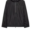 Football + Festivals Wasserdichte Pack-Away-Jacke Schwarz