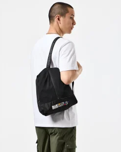 Football + Festivals Wasserdichte Pack-Away-Jacke Schwarz