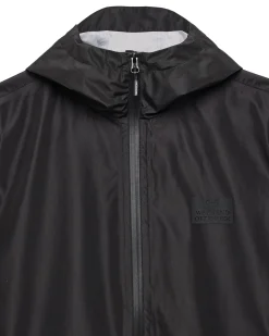Football + Festivals Wasserdichte Pack-Away-Jacke Schwarz