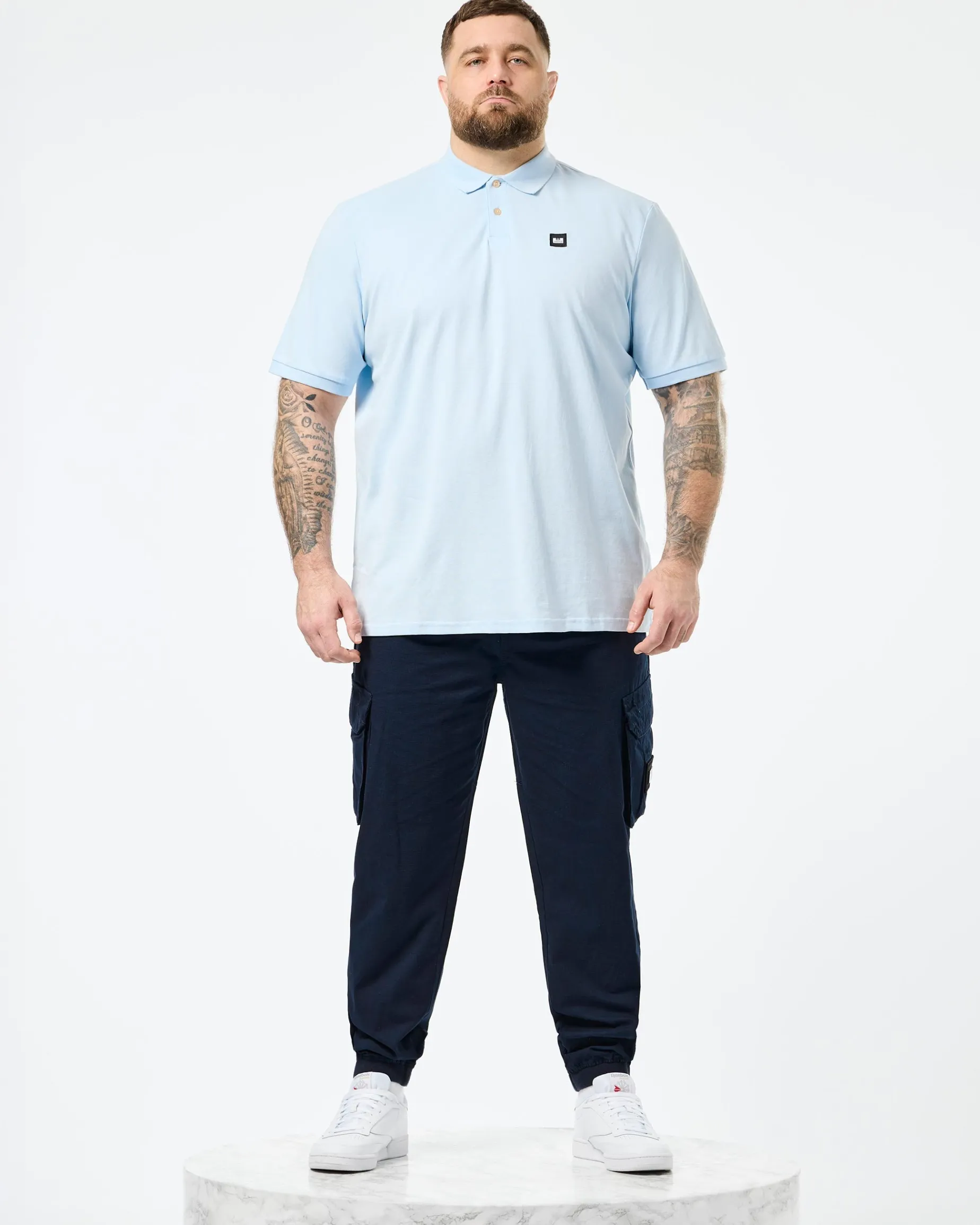 Große Größen - Caneiros Poloshirt Ocean Wave Blau