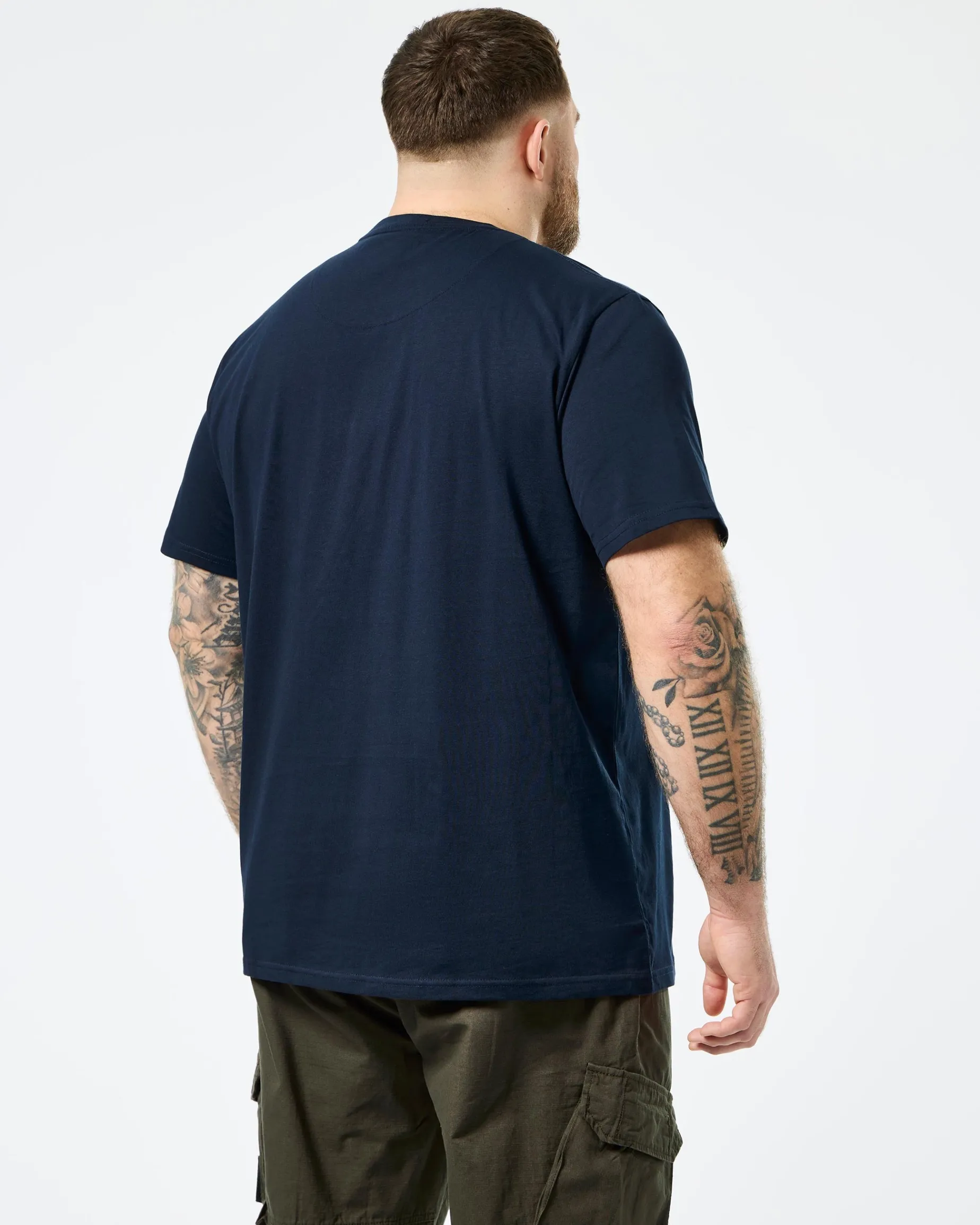 Große Größen - Caps Graphic T-Shirt Navy