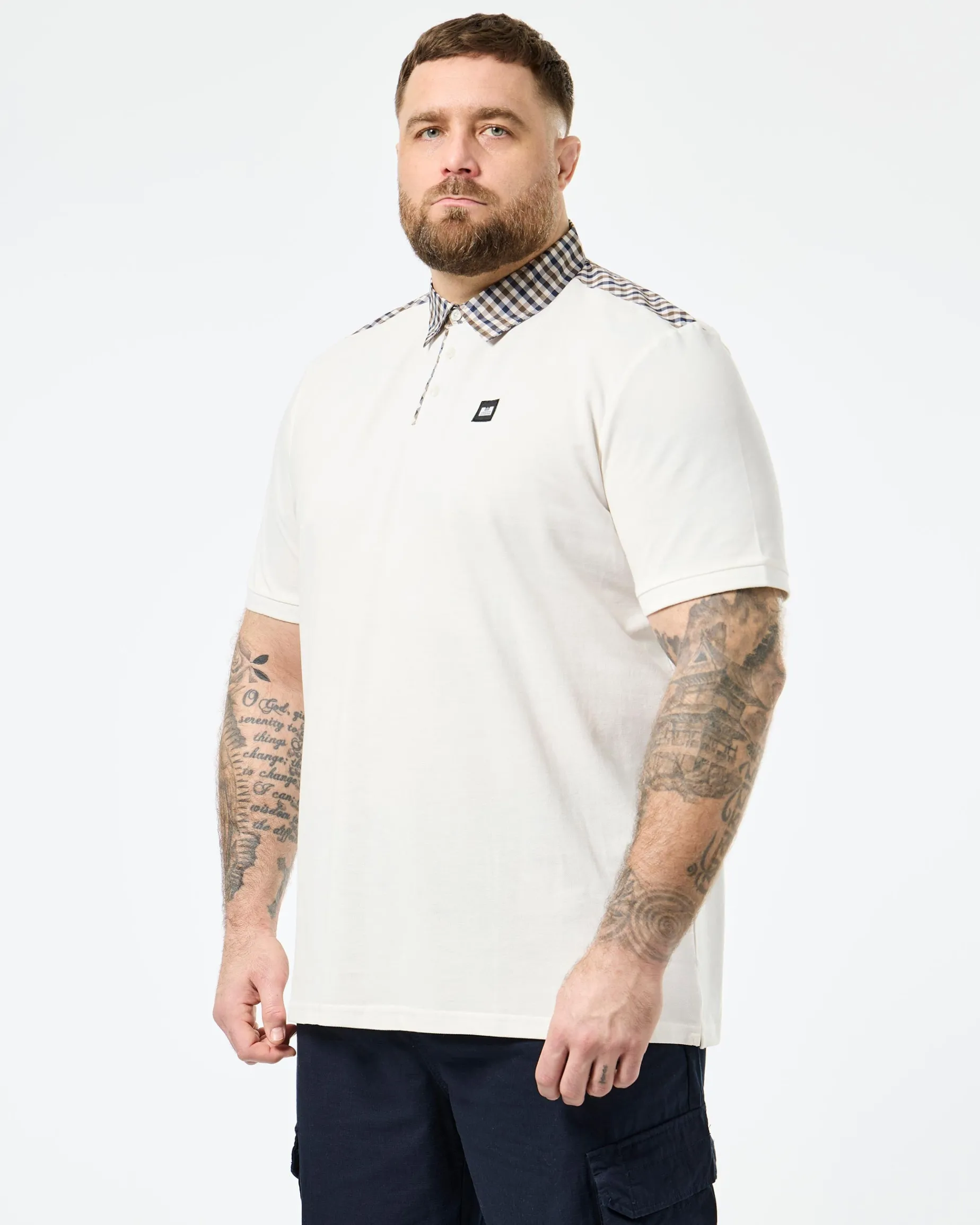 Große Größen - Costa Poloshirt Ghost/Mid House Check
