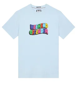 Große Größen - Hallelujah Grafik T-Shirt Ozeanwelle Blau