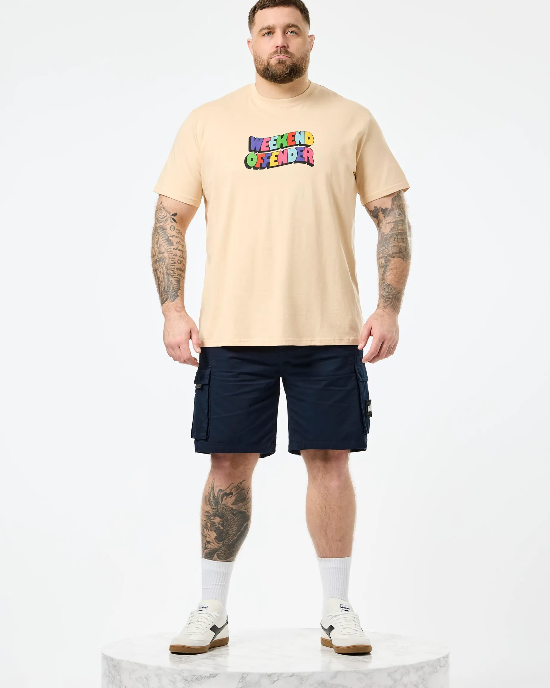 Große Größen - Hallelujah Grafik T-Shirt Deep Champagne