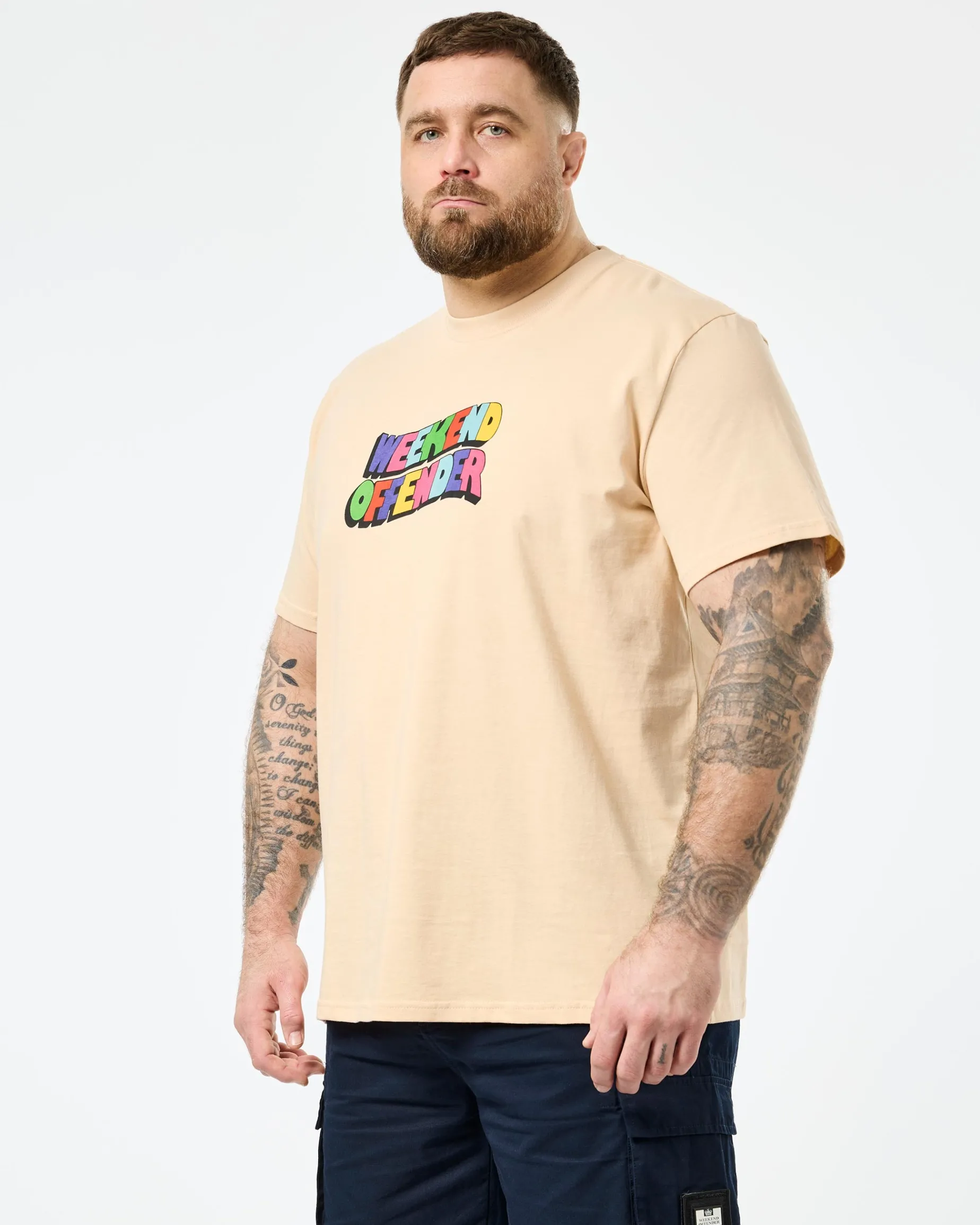 Große Größen - Hallelujah Grafik T-Shirt Deep Champagne