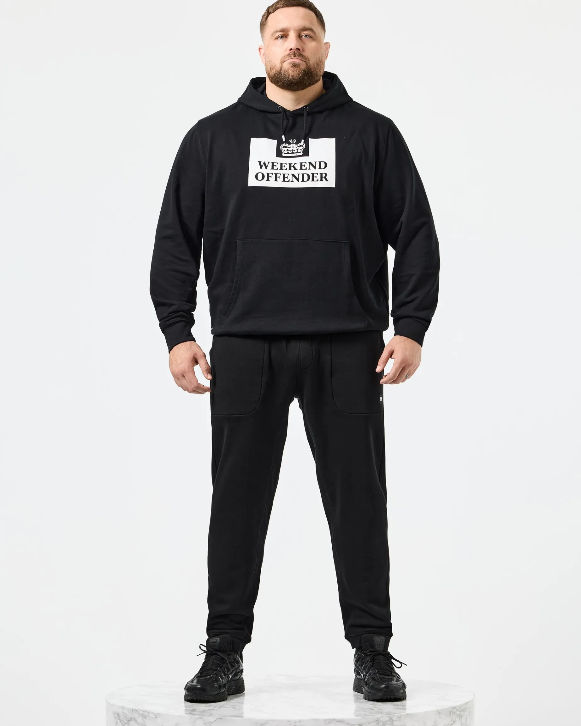 Große Größen - HM Service Classic Hoodie Schwarz